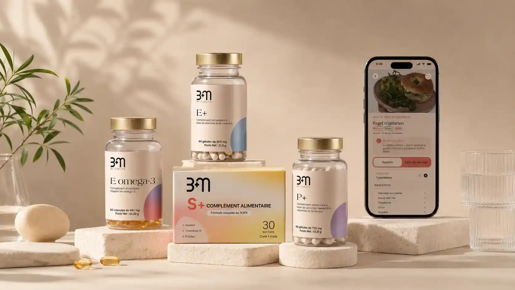 Les compléments alimentaires BeMum et l'application mobile
