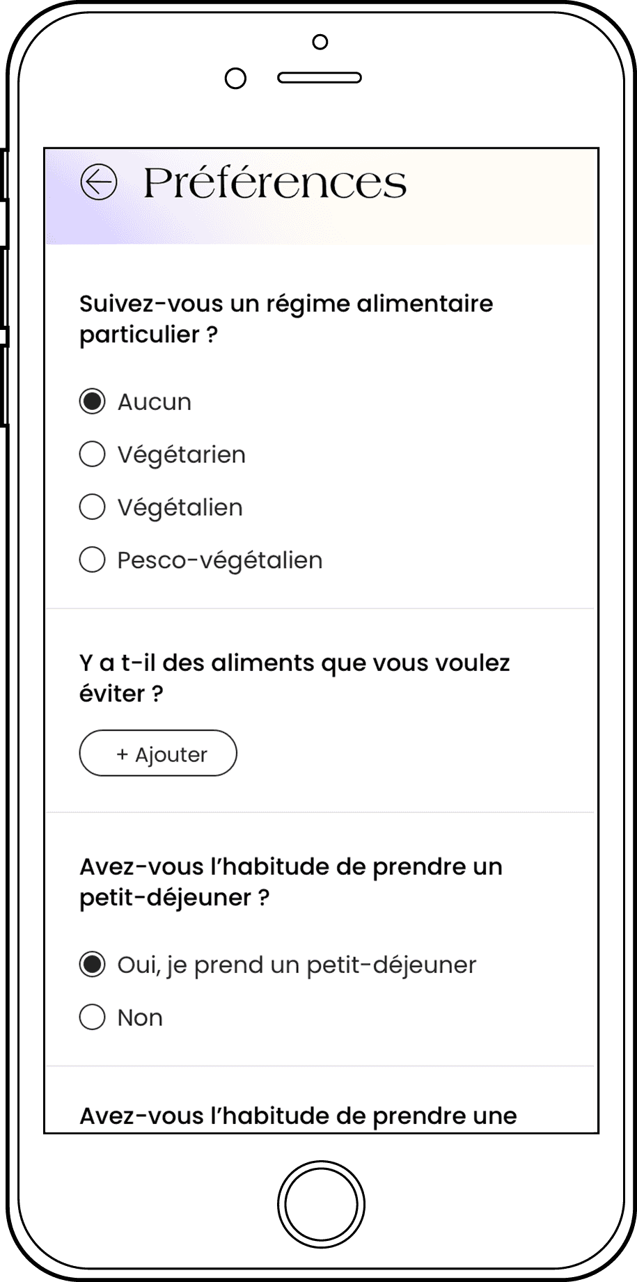 Application mobile